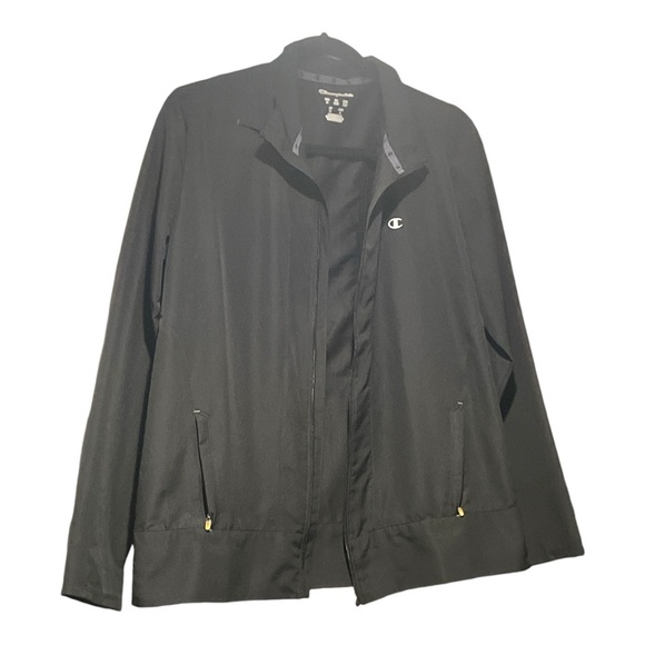 Champion Men’s Running Jacket Black Windbreaker Size M. - Picture 2 of 4